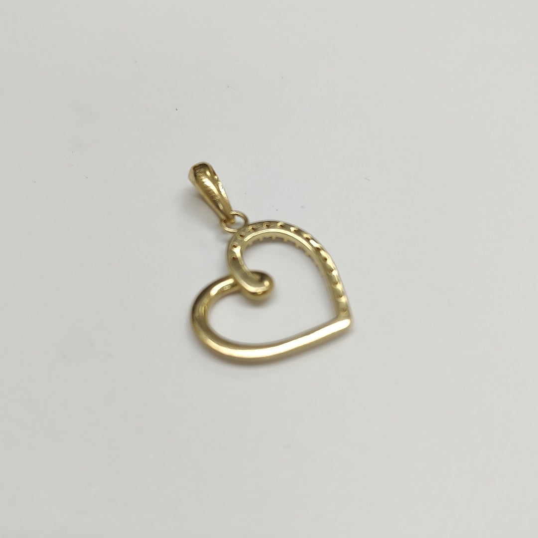 DIJES CORAZON C/CIRCONIA ORO 10K 1.3 GR (NUEVO)