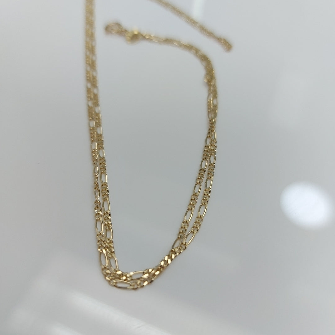 CADENAS TEJIDO 3X1 ORO 14K 55 CM 2.6 GR (NUEVO)