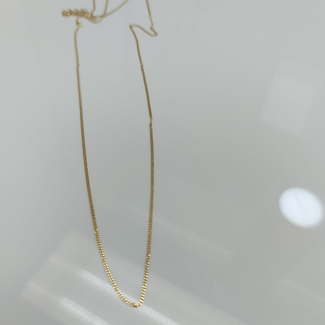 CADENAS TEJIDO BARBADA ORO 10K 55 CM 1.8 GR (NUEVO)
