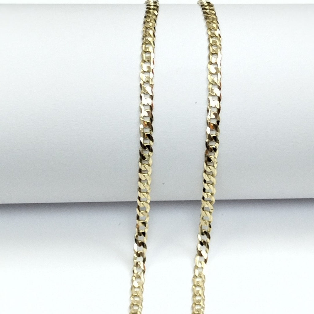 CADENAS TEJIDO BARBADA ORO 10K 55 CM 8.2 GR (NUEVO)