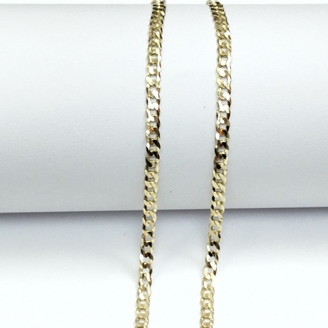 CADENAS TEJIDO BARBADA ORO 10K 55 CM 8.2 GR (NUEVO)