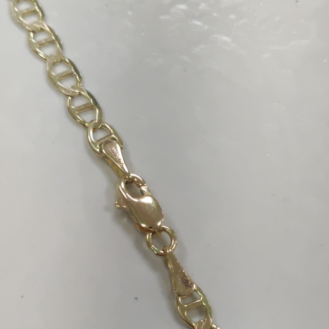 CADENAS TEJIDO MARINERA ORO 14K 55 CM 8 GR (NUEVO)
