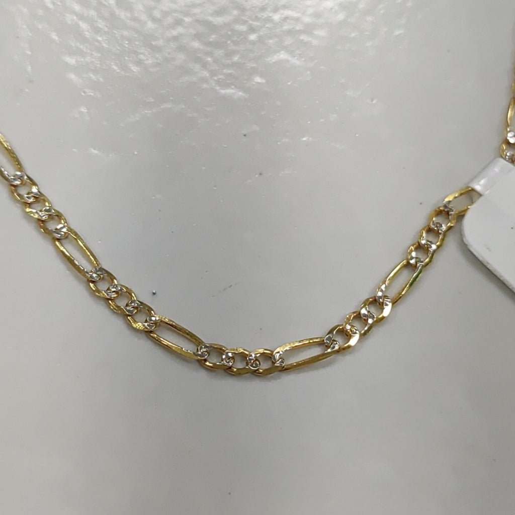 CADENAS TEJIDO 3X1 DIAMANTADA ORO 14K 55 CM 4.5 GR (NUEVO)