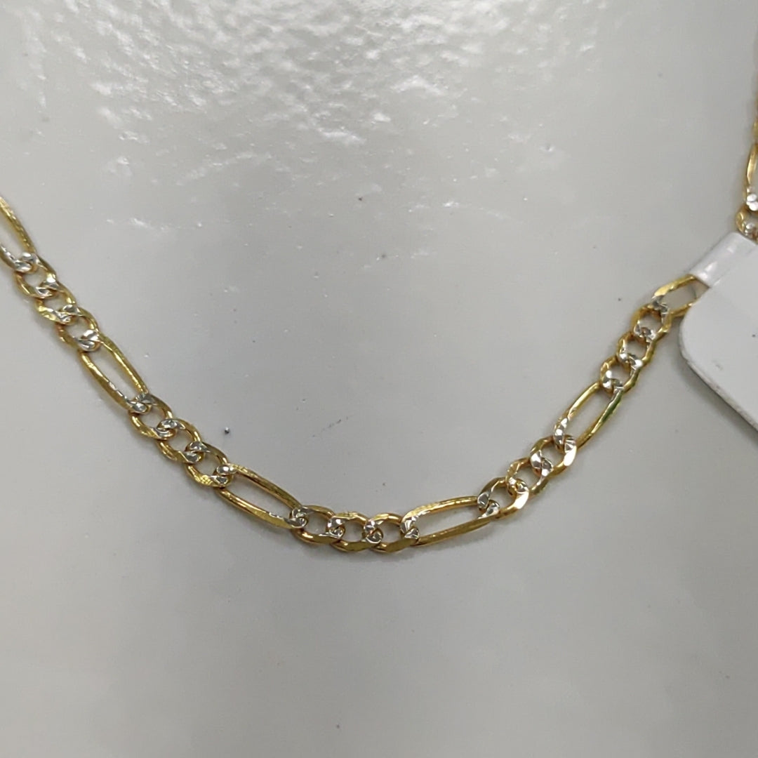 CADENAS TEJIDO 3X1 DIAMANTADA ORO 14K 55 CM 4.5 GR (NUEVO)