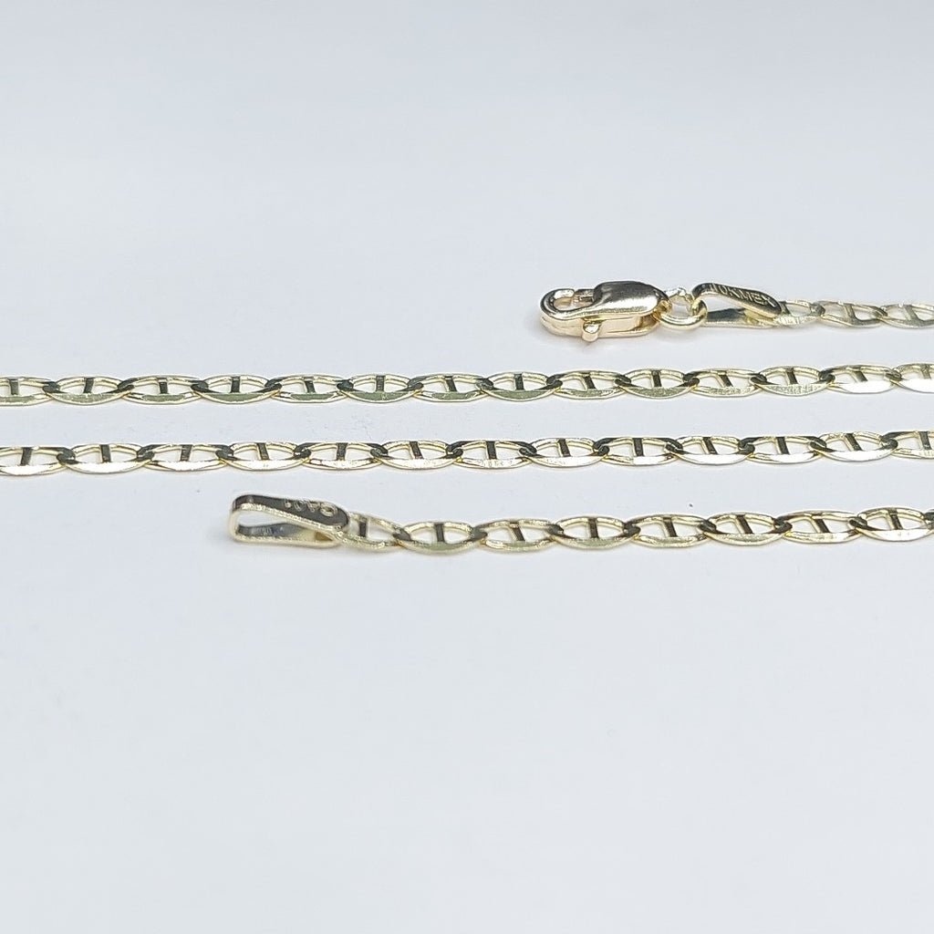 CADENAS TEJIDO GUCHI ORO 10K 55 CM 3.9 GR (NUEVO)