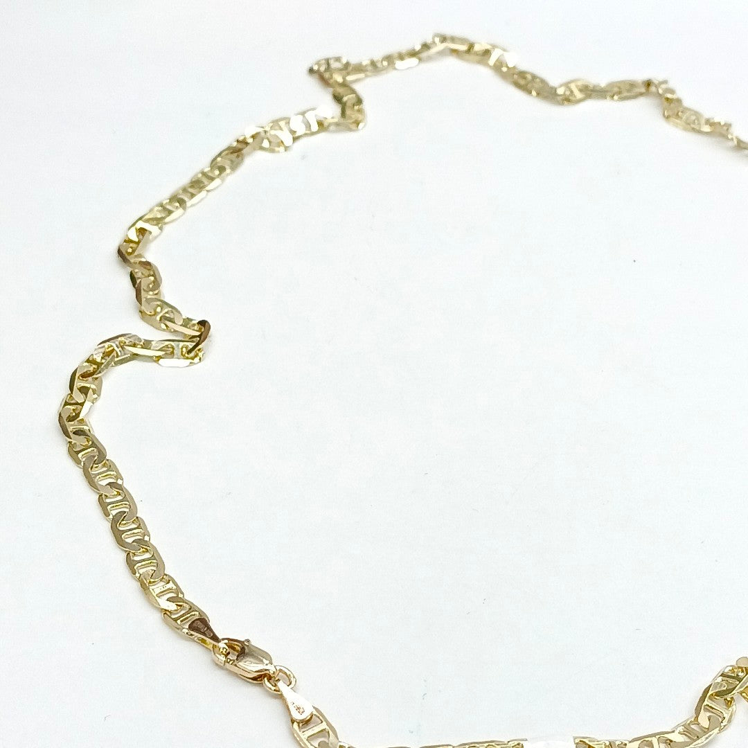 CADENAS TEJIDO MARINERA ORO 14K 60 CM 13.3 GR (NUEVO)