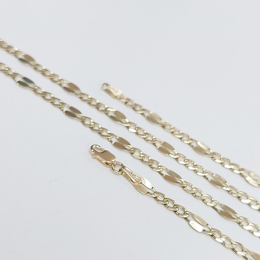 CADENAS TEJIDO ESPECIAL ORO 10K 50 CM 6.5 GR (NUEVO)