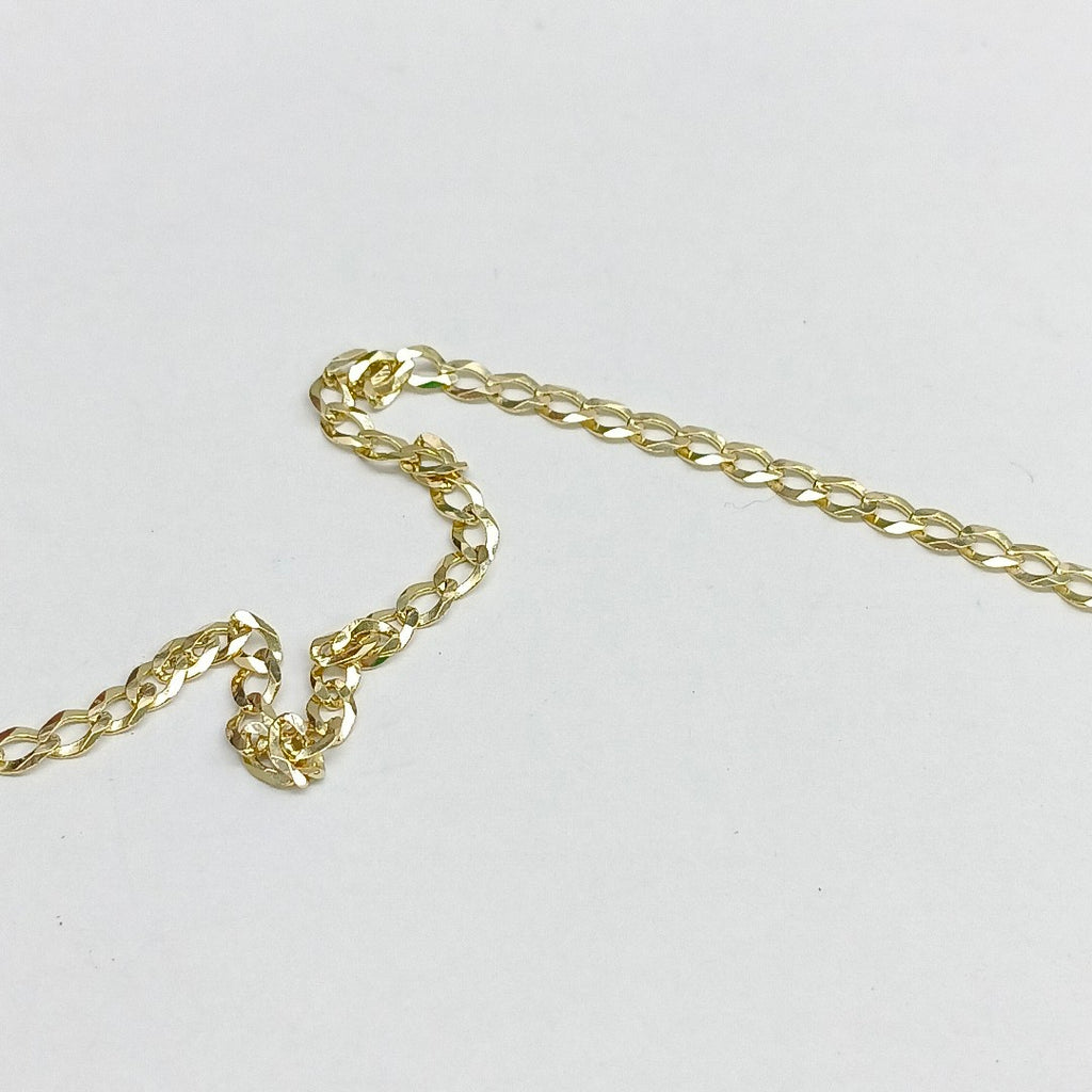 CADENAS TEJIDO BARBADA ORO 14K 60 CM 5.5 GR (NUEVO)