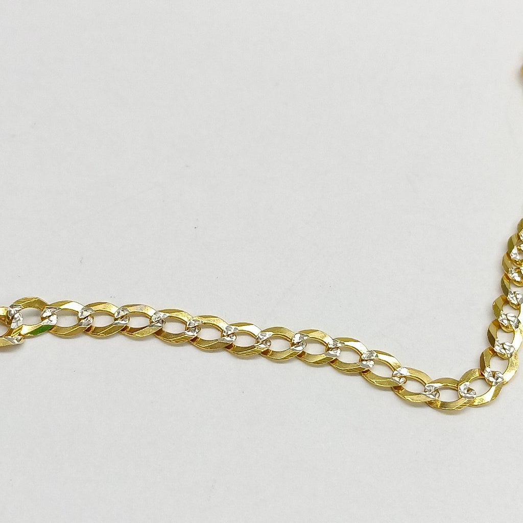 CADENAS BARBADA DIAMANTADA ORO 14K 55 CM 8.9 GR (NUEVO)