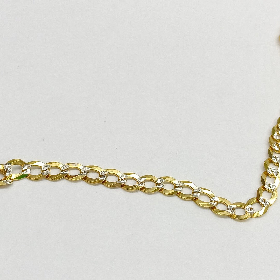 CADENAS BARBADA DIAMANTADA ORO 14K 55 CM 8.9 GR (NUEVO)
