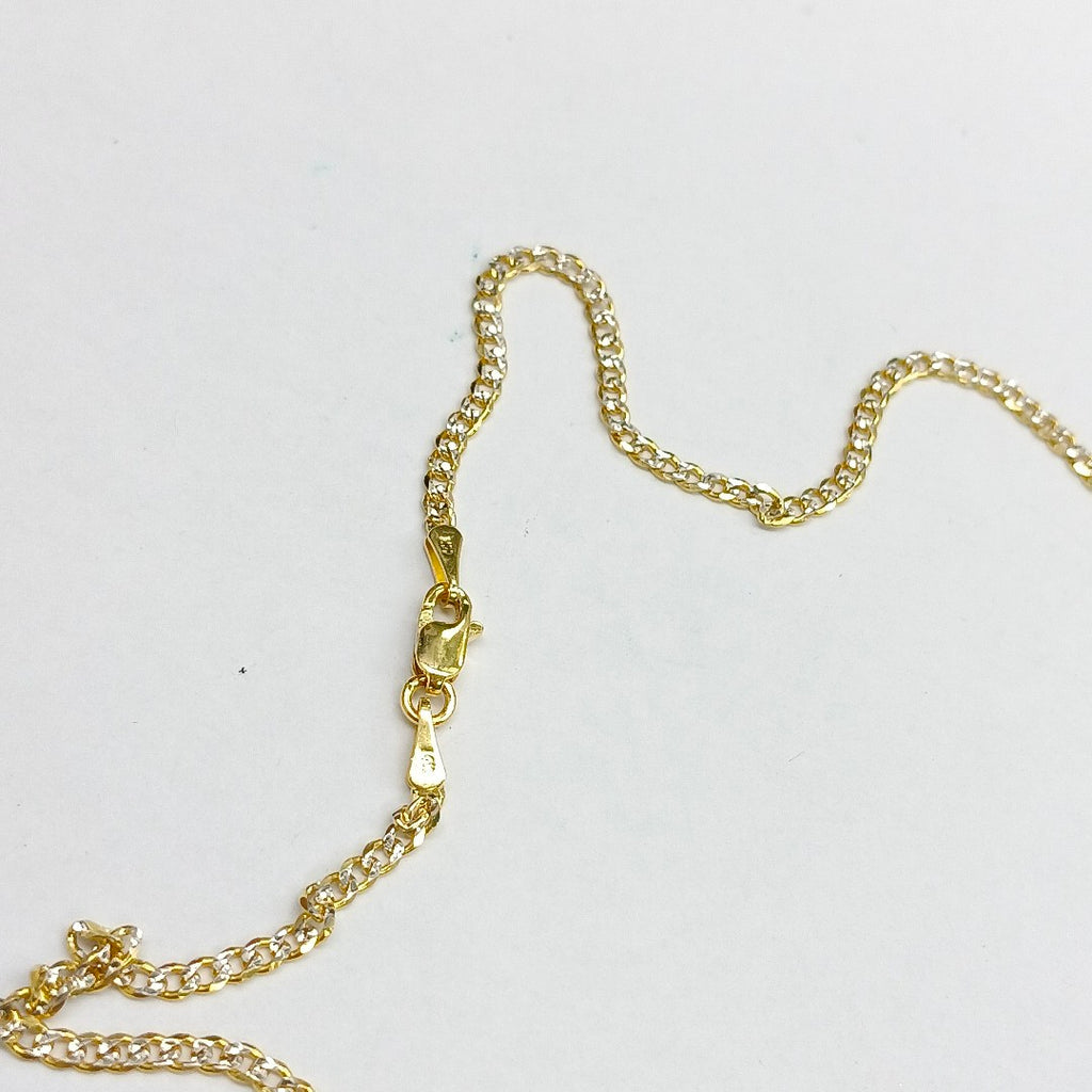 CADENAS BARBADA DIAMANTADA ORO 14K 60 CM 6.2 GR (NUEVO)