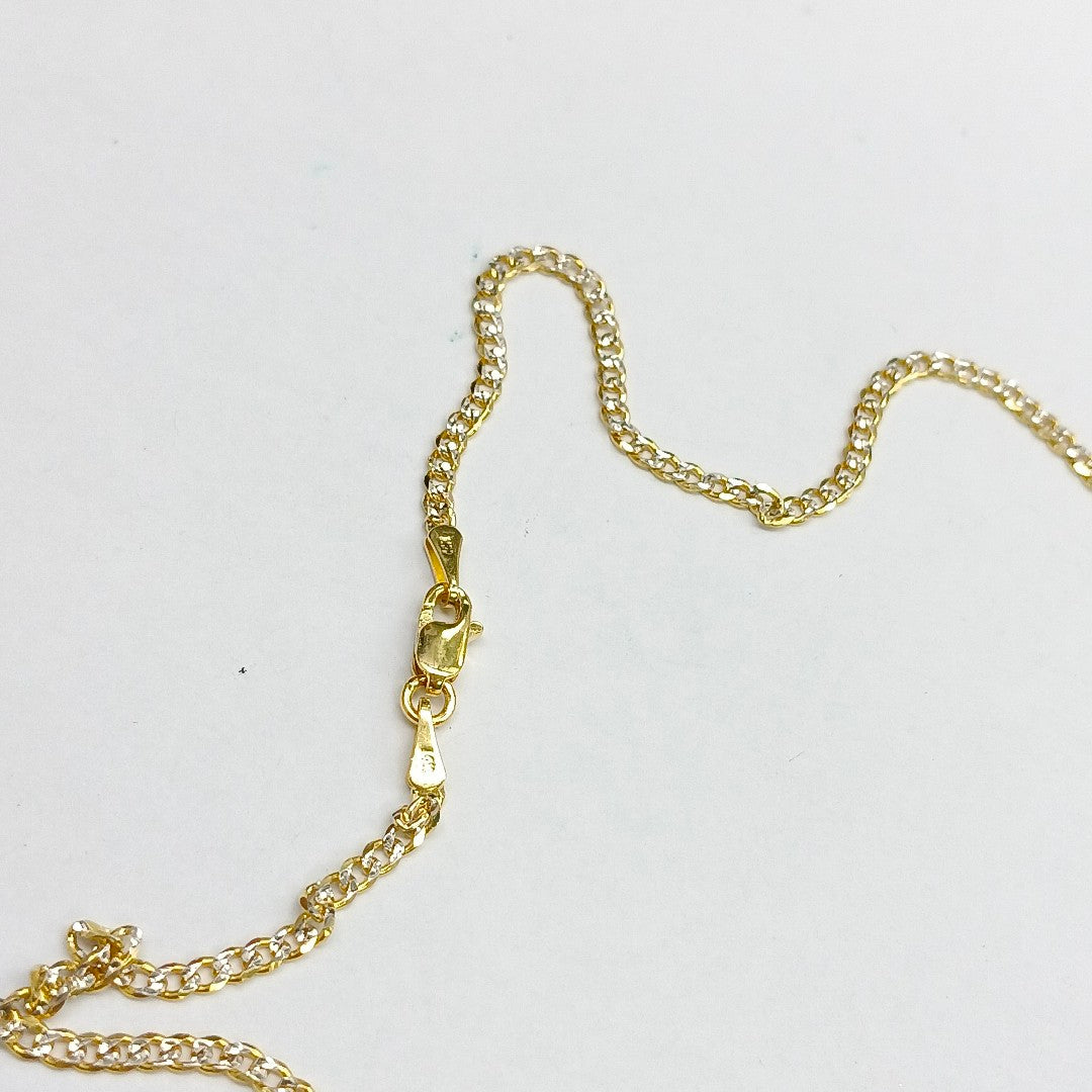 CADENAS BARBADA DIAMANTADA ORO 14K 60 CM 6.2 GR (NUEVO)