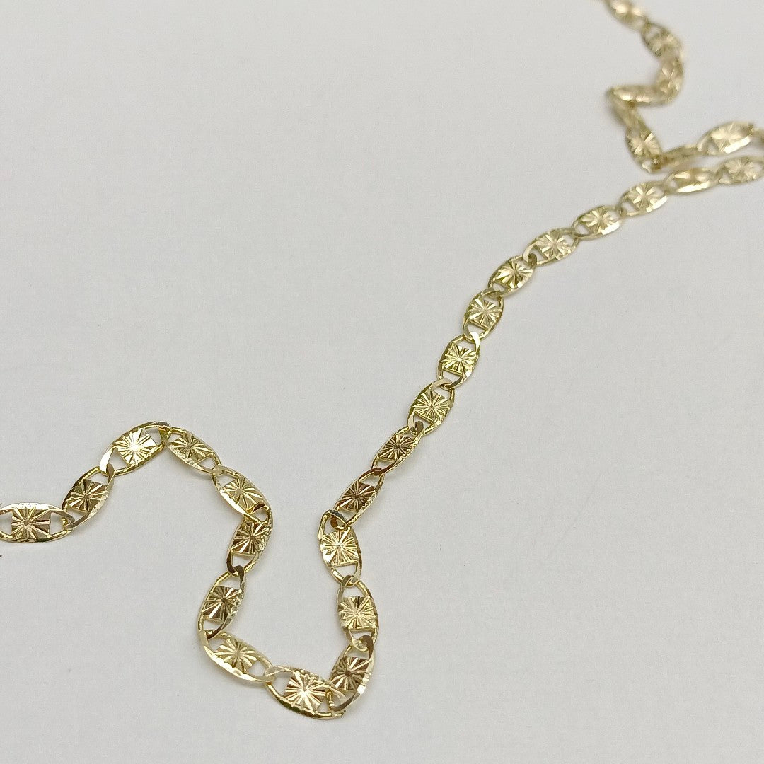 CADENAS TEJIDO GUCHI ORO 14K 55 CM 7.1 GR (NUEVO)