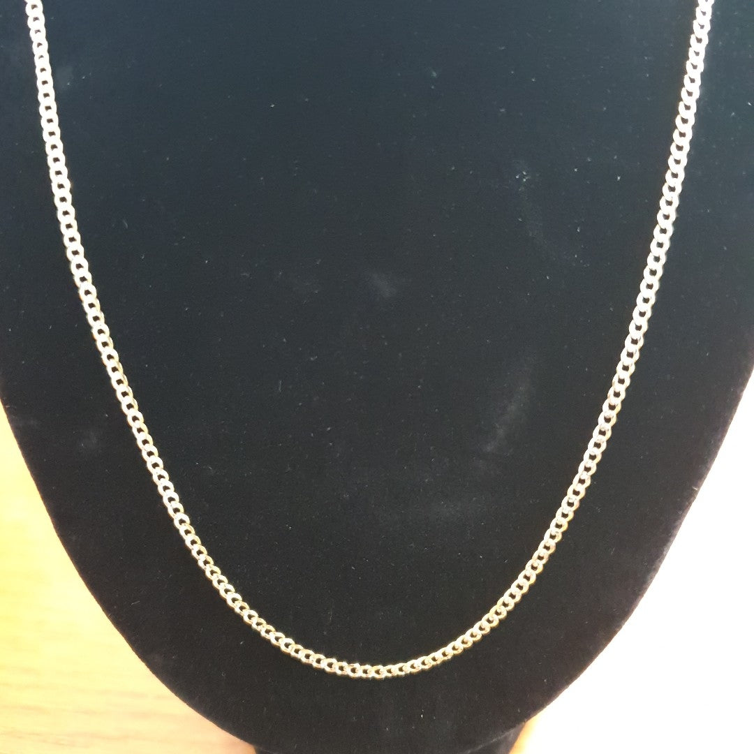 CADENAS BARBADA DIAMANTADA ORO 14K 55 CM 5.7 GR (NUEVO)