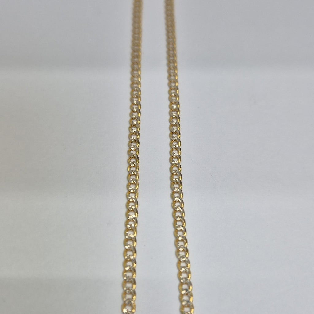 CADENAS BARBADA DIAMANTADA ORO 14K 60 CM 6.2 GR (NUEVO)