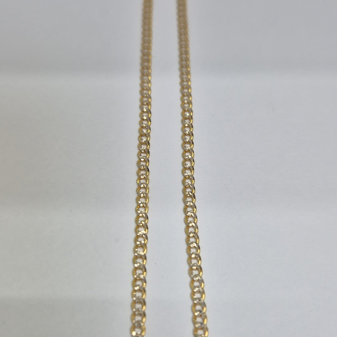 CADENAS BARBADA DIAMANTADA ORO 14K 60 CM 6.2 GR (NUEVO)