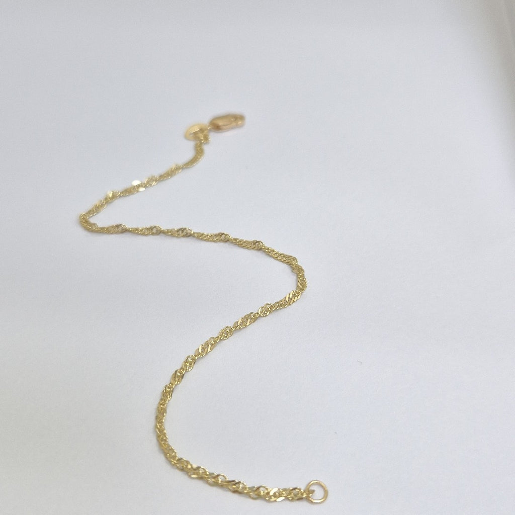 PULSERAS TEJIDO MEDIO TZL ORO 14K 18 CM 1.3 GR (NUEVO)