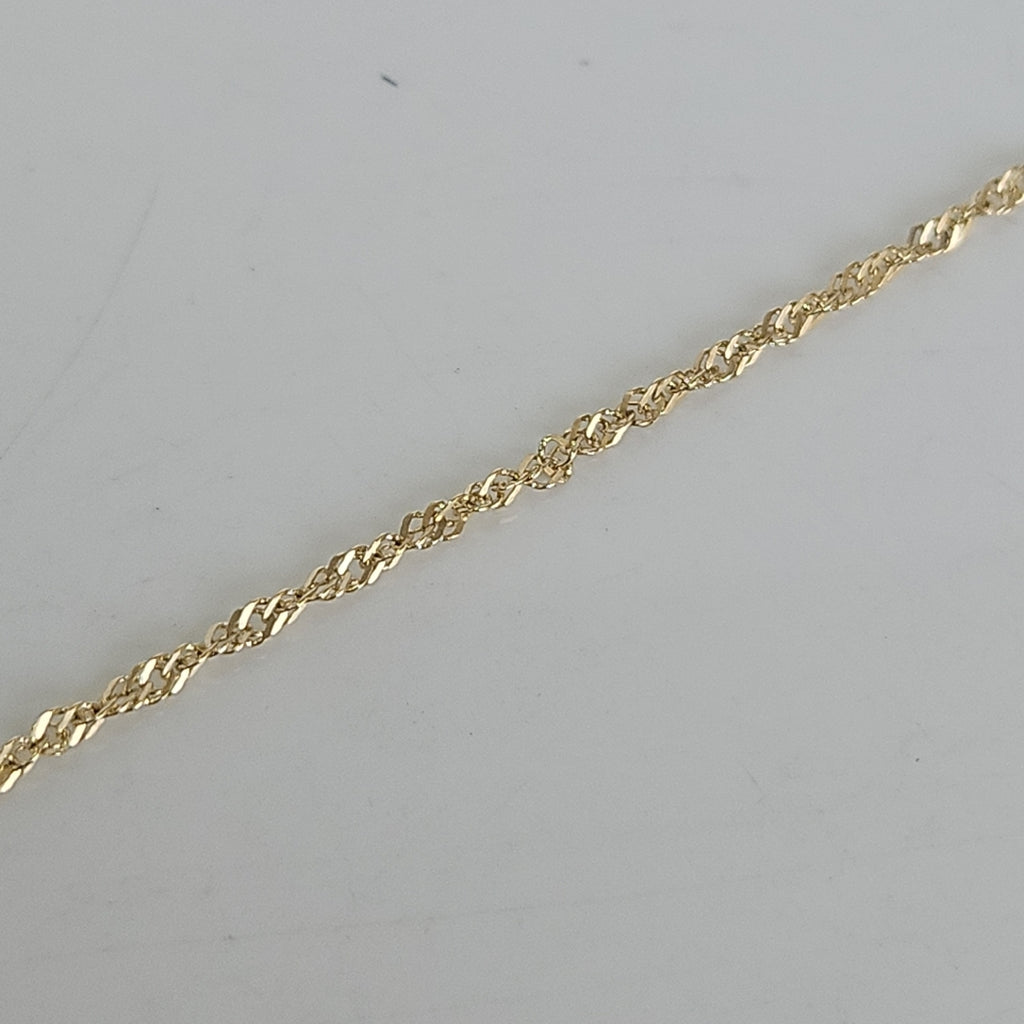 PULSERAS TEJIDO MEDIO TZL ORO 14K 18 CM 1.3 GR (NUEVO)