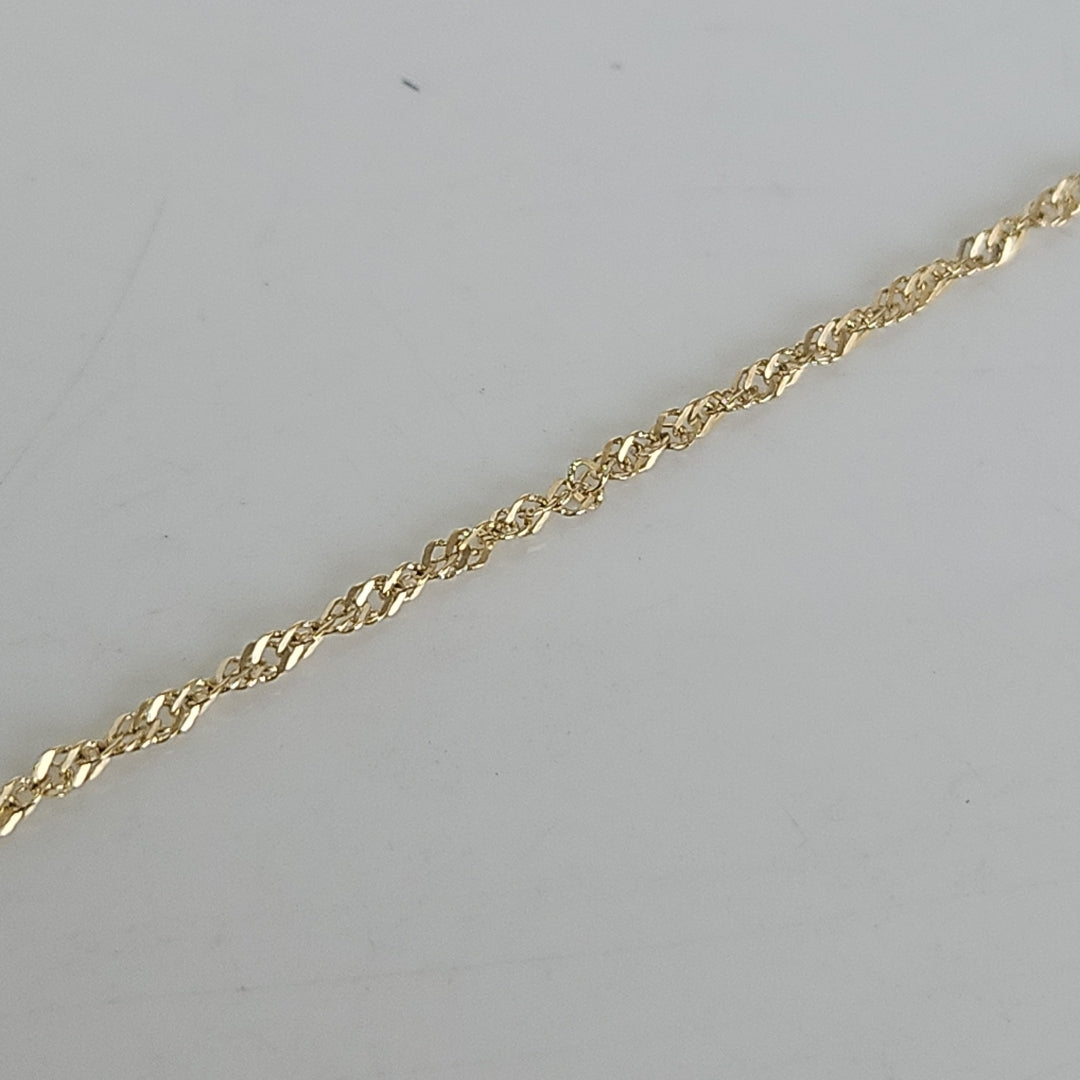 PULSERAS TEJIDO MEDIO TZL ORO 14K 18 CM 1.3 GR (NUEVO)