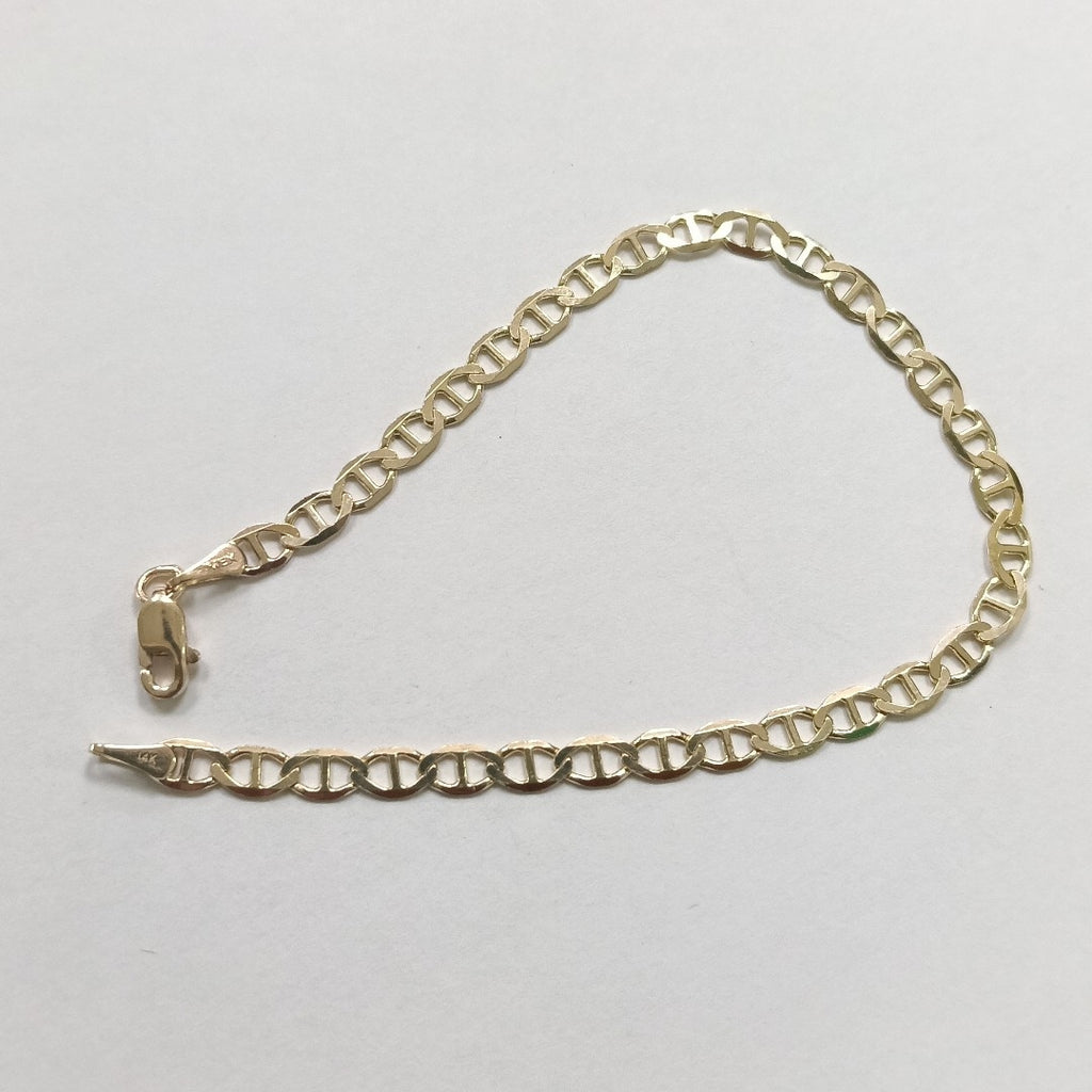 PULSERAS TEJIDO MARINERA ORO 14K 18 CM 2.9 GR (NUEVO)