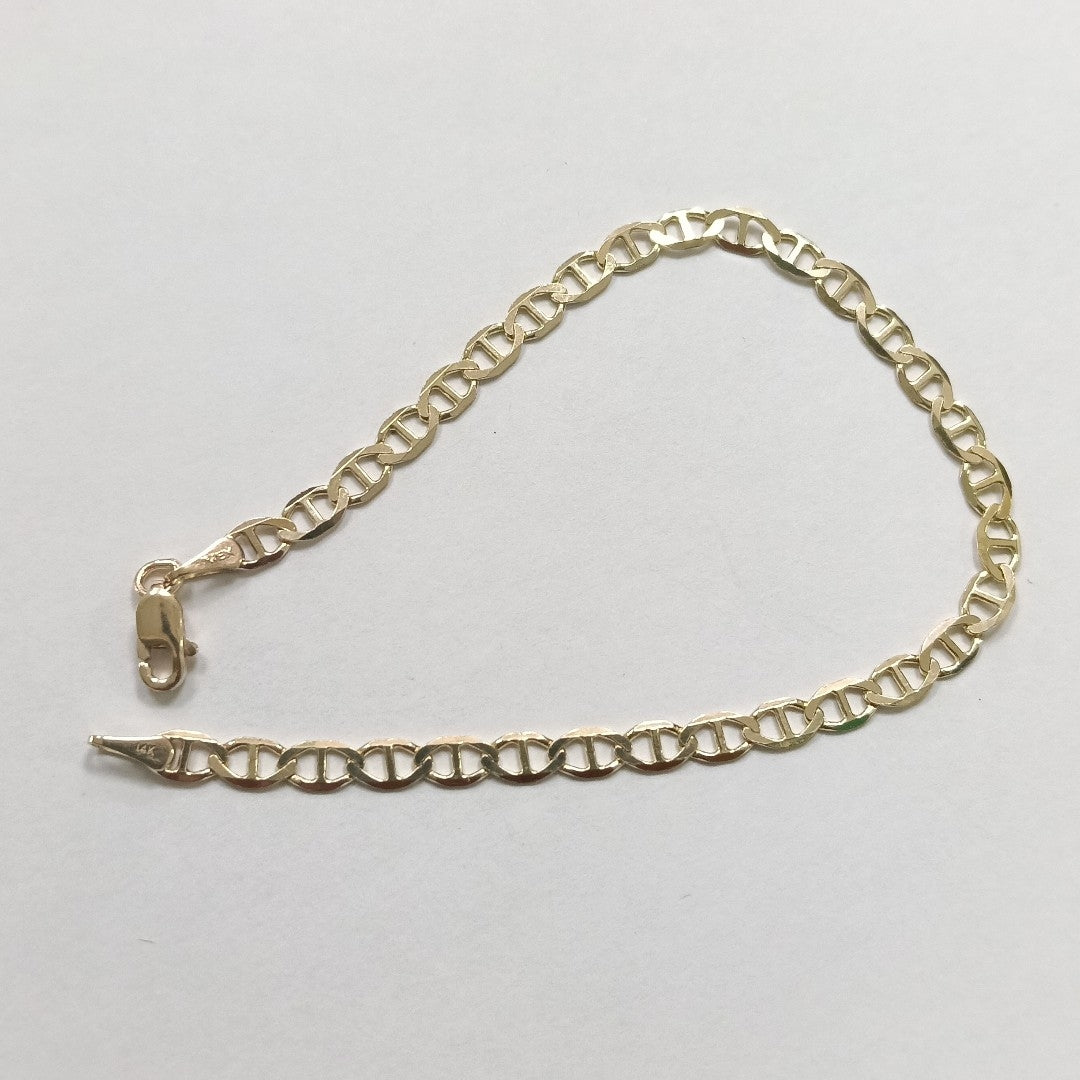 PULSERAS TEJIDO MARINERA ORO 14K 18 CM 2.9 GR (NUEVO)