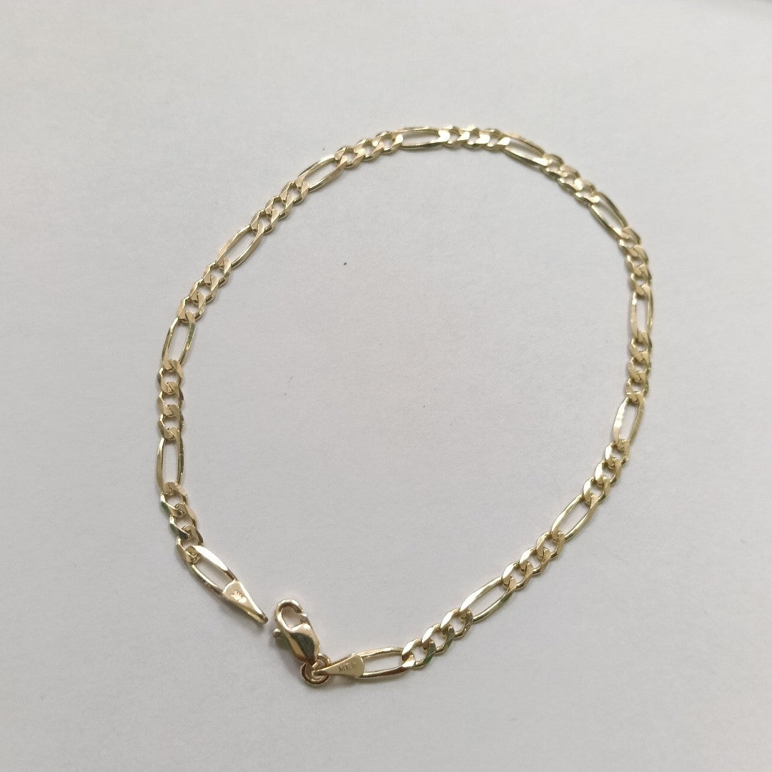PULSERAS 3X1 ORO 14K 21 CM 3.3 GR (NUEVO)