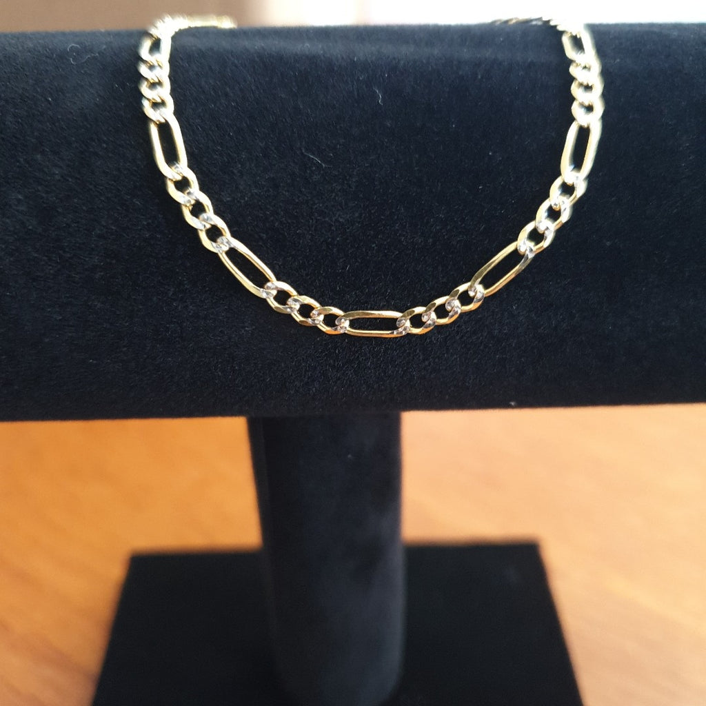 PULSERAS 3X1 DIAMANTADA ORO 14K 18 CM 3 GR (NUEVO)
