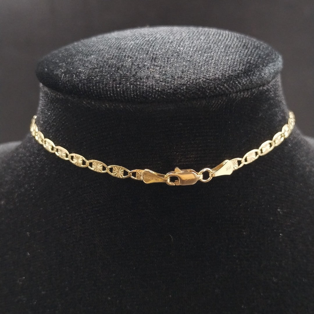 CADENAS TEJIDO GUCHI ORO 14K 55 CM 7.1 GR (NUEVO)