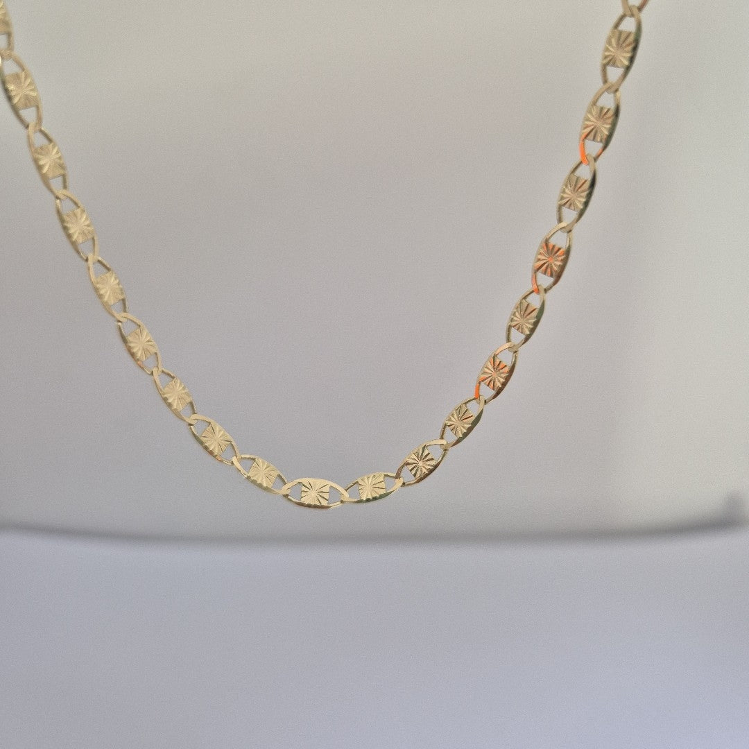 CADENAS TEJIDO GUCHI ORO 14K 55 CM 6.9 GR (NUEVO)