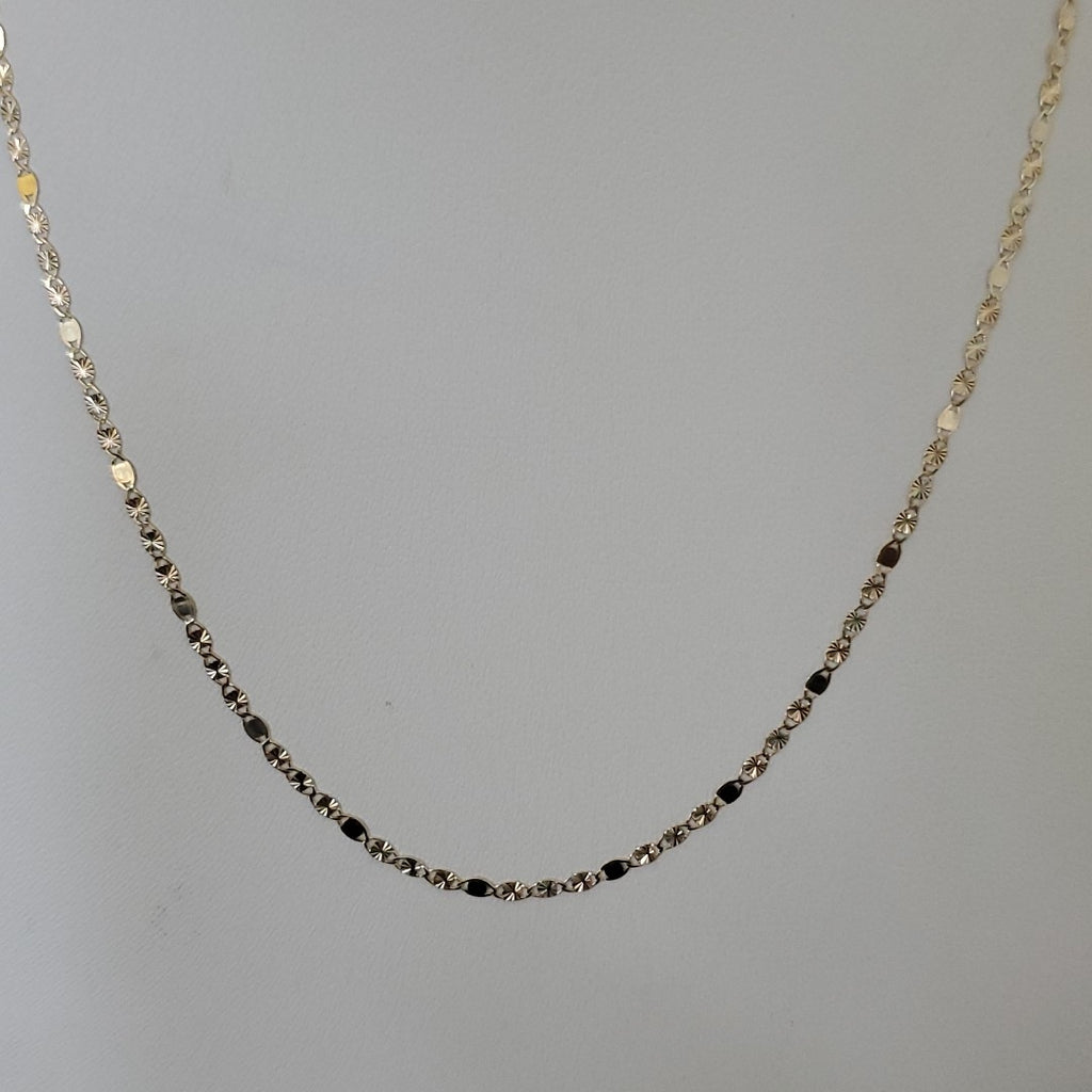 CADENAS TEJIDO GUCHI ORO 10K 40 A 45 CM 1.4 GR (NUEVO)