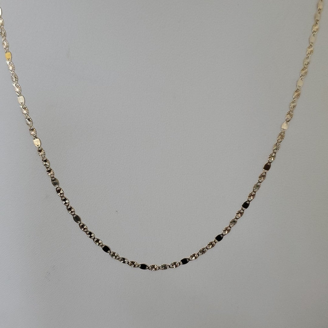 CADENAS TEJIDO GUCHI ORO 10K 40 A 45 CM 1.4 GR (NUEVO)