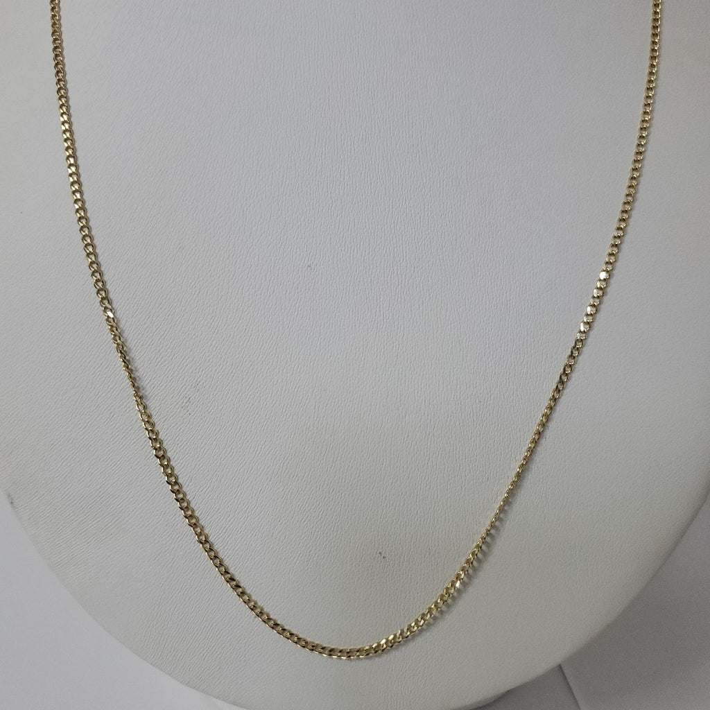 CADENAS TEJIDO BARBADA ORO 10K 55 CM 3.8 GR (NUEVO)