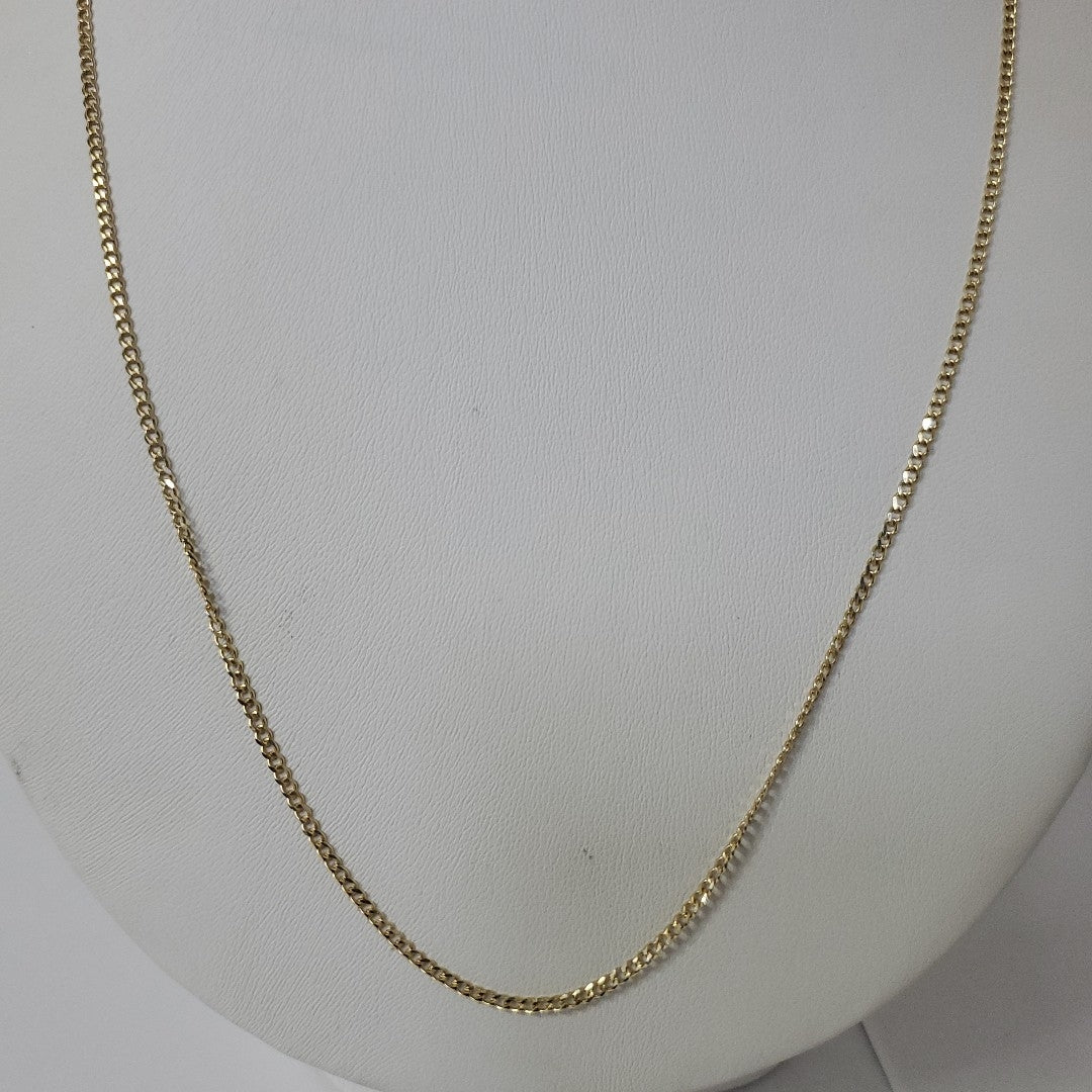 CADENAS TEJIDO BARBADA ORO 10K 55 CM 3.8 GR (NUEVO)