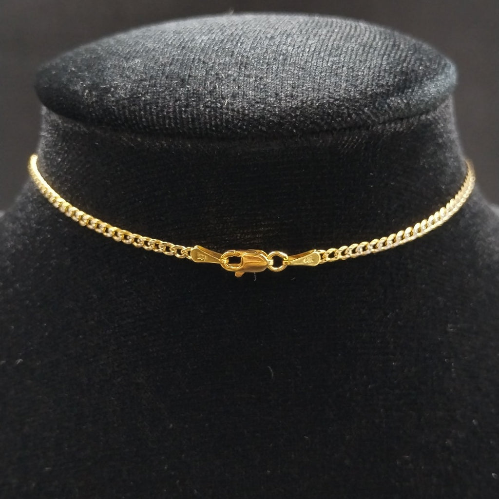 CADENAS BARBADA DIAMANTADA ORO 14K 60 CM 6.2 GR (NUEVO)