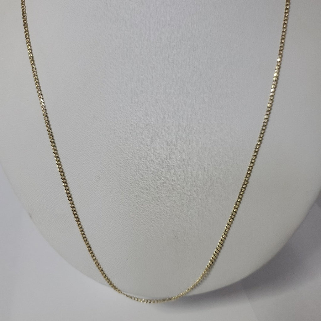 CADENAS TEJIDO BARBADA ORO 10K 60 CM 4.1 GR (NUEVO)