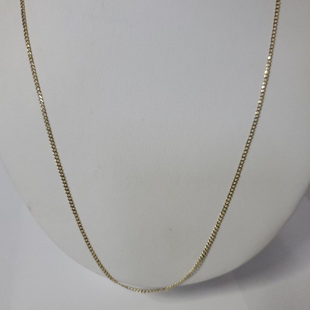 CADENAS TEJIDO BARBADA ORO 10K 60 CM 4.1 GR (NUEVO)