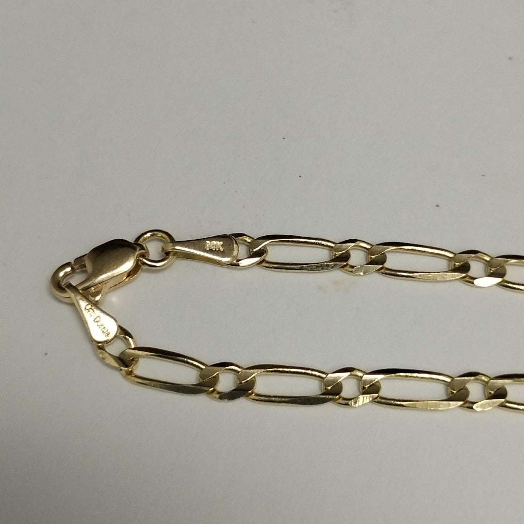 PULSERAS 1X1 ORO 14K 18 CM 2.7 GR (NUEVO)