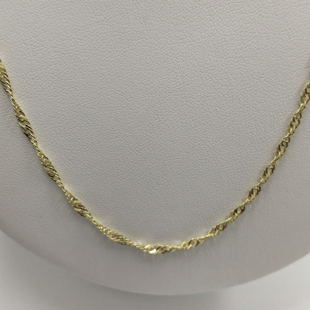 CADENAS TEJIDO MEDIO TZL ORO 14K 55 CM 4.9 GR (NUEVO)