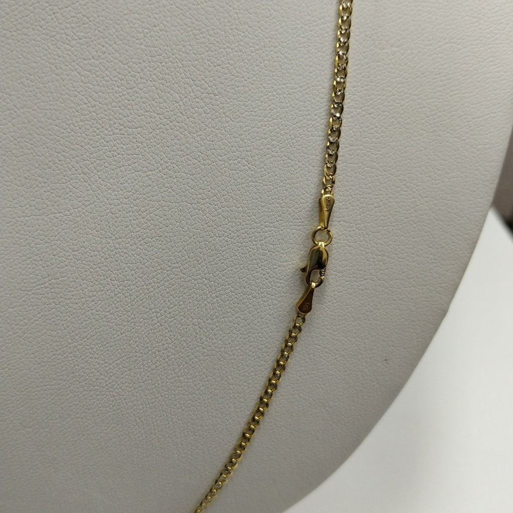 CADENAS BARBADA DIAMANTADA ORO 14K 60 CM 6.2 GR (NUEVO)