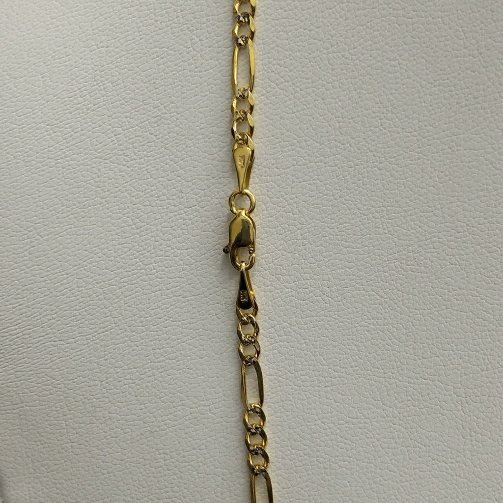 CADENAS 3X1 DIAMANTADA ORO 14K 55 CM 8.5 GR (NUEVO)