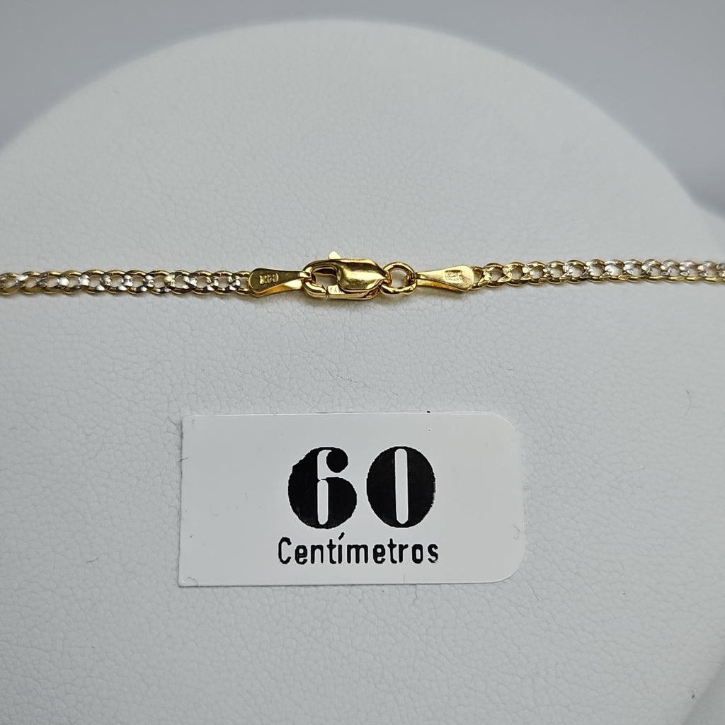 CADENAS BARBADA DIAMANTADA ORO 14K 60 CM 6.2 GR (NUEVO)