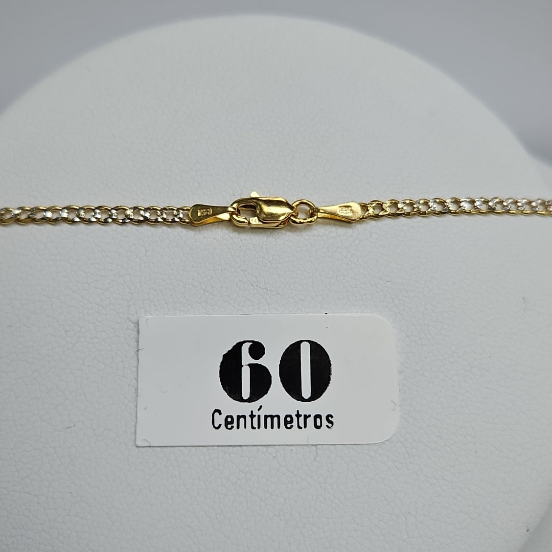 CADENAS BARBADA DIAMANTADA ORO 14K 60 CM 6.2 GR (NUEVO)