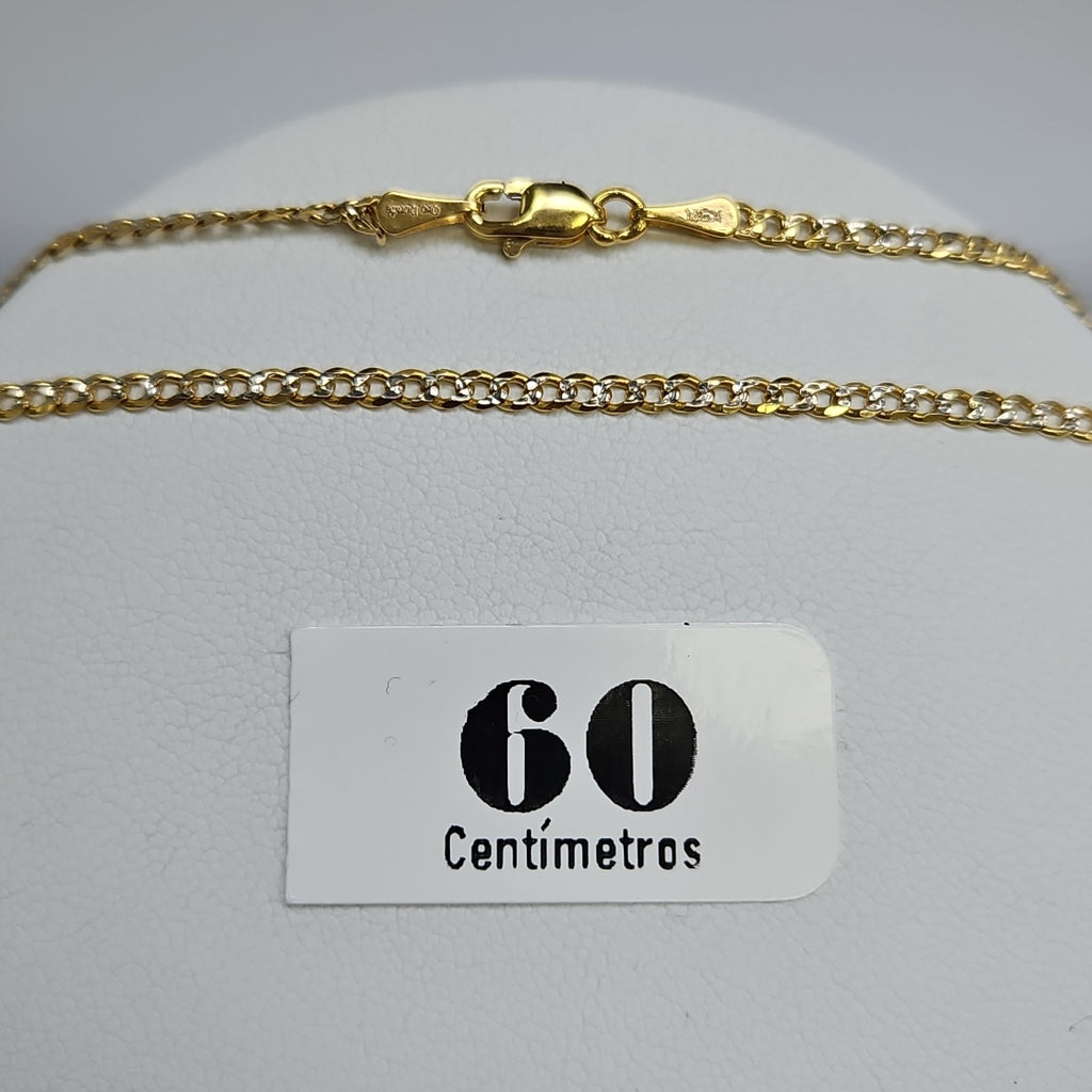 CADENAS BARBADA DIAMANTADA ORO 14K 60 CM 6.2 GR (NUEVO)
