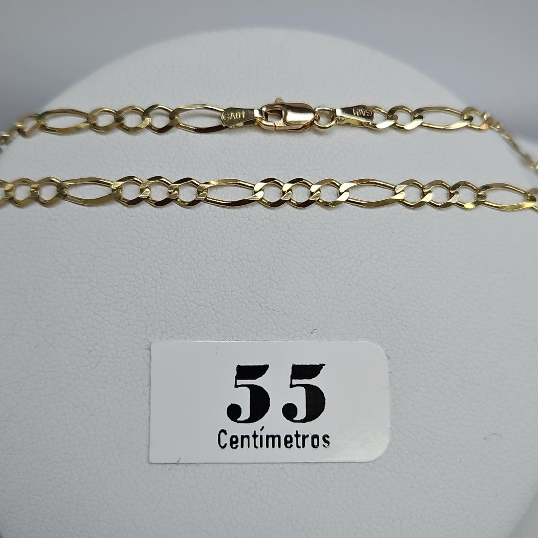 CADENAS TEJIDO 3X1 ORO 10K 55 CM 6.2 GR (NUEVO)