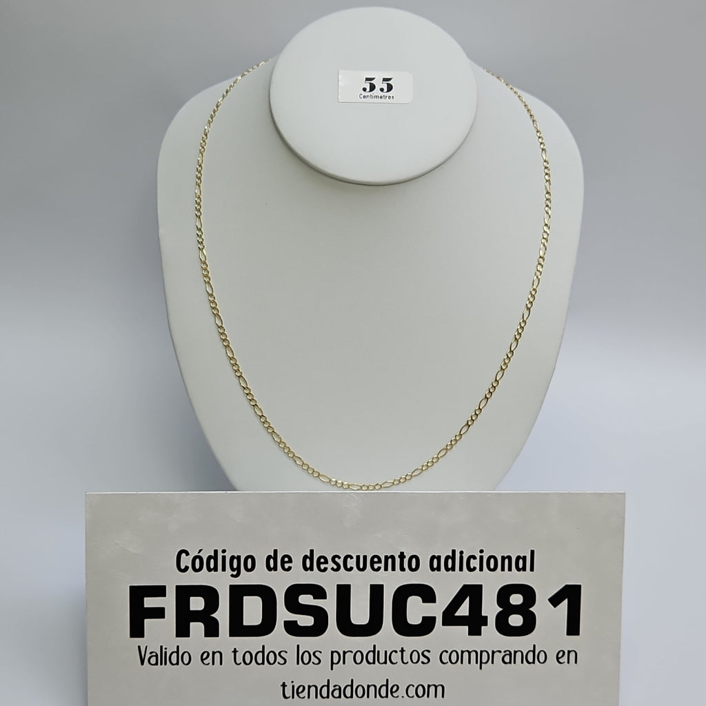 CADENAS 3X1 ORO 14K 55 CM 5.1 GR (NUEVO)