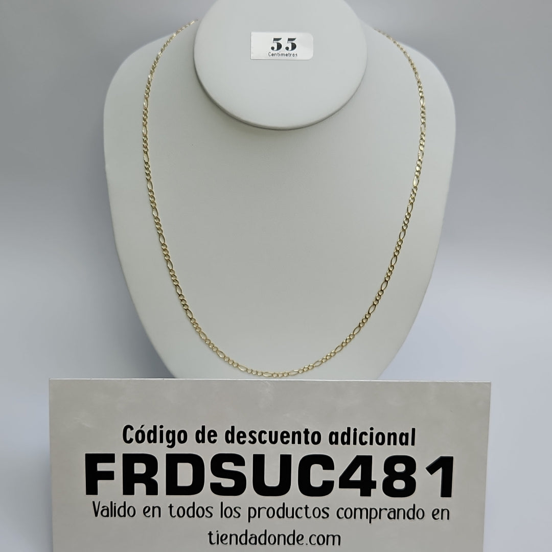 CADENAS TEJIDO 3X1 ORO 10K 55 CM 4.1 GR (NUEVO)