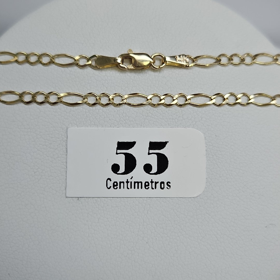 CADENAS TEJIDO 3X1 ORO 10K 55 CM 4.2 GR (NUEVO)
