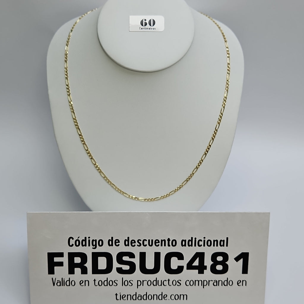 CADENAS 3X1 ORO 14K 60 CM 8 GR (NUEVO)