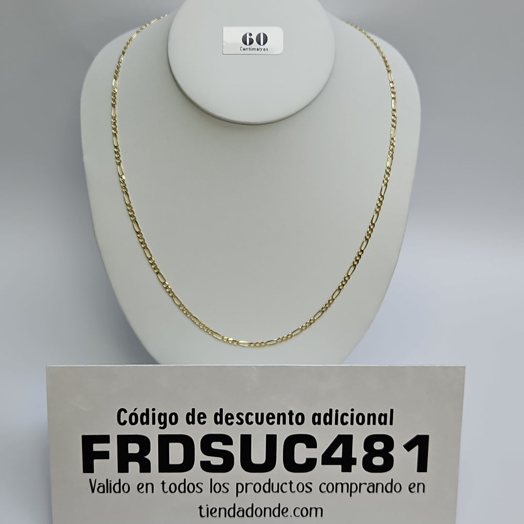CADENAS 3X1 ORO 14K 60 CM 8 GR (NUEVO)