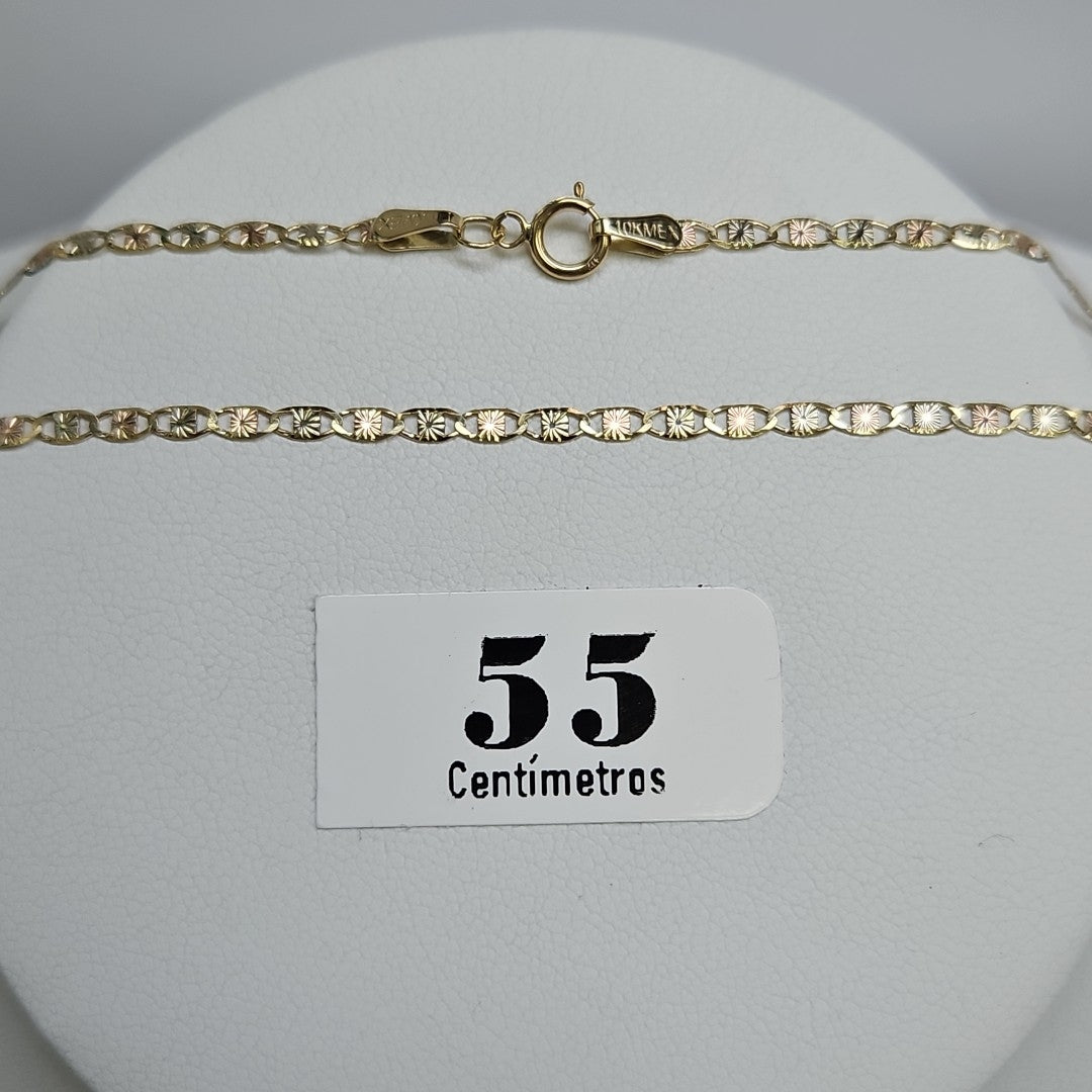CADENAS TEJIDO GUCHI ORO 10K 55 CM 2.6 GR (NUEVO)